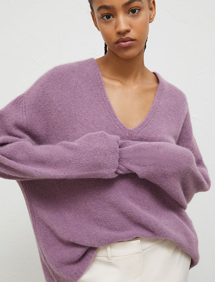 Purple sweater women's hotsell